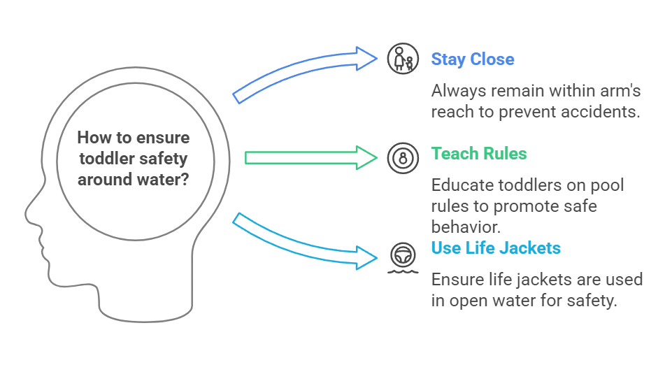 How to ensure toddler safety around water?