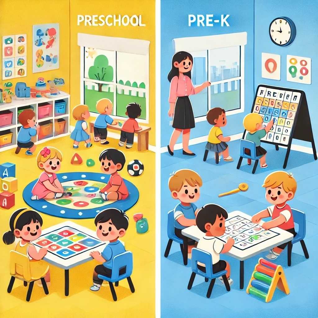 is preschool and pre k the same?