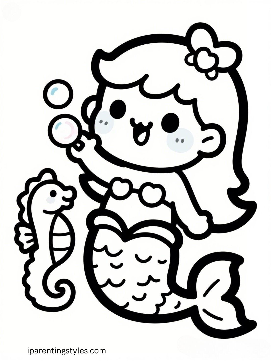 🧜🏻‍♀️ Dive into Creativity: Free Mermaid Coloring Sheets for Kids 🖍️