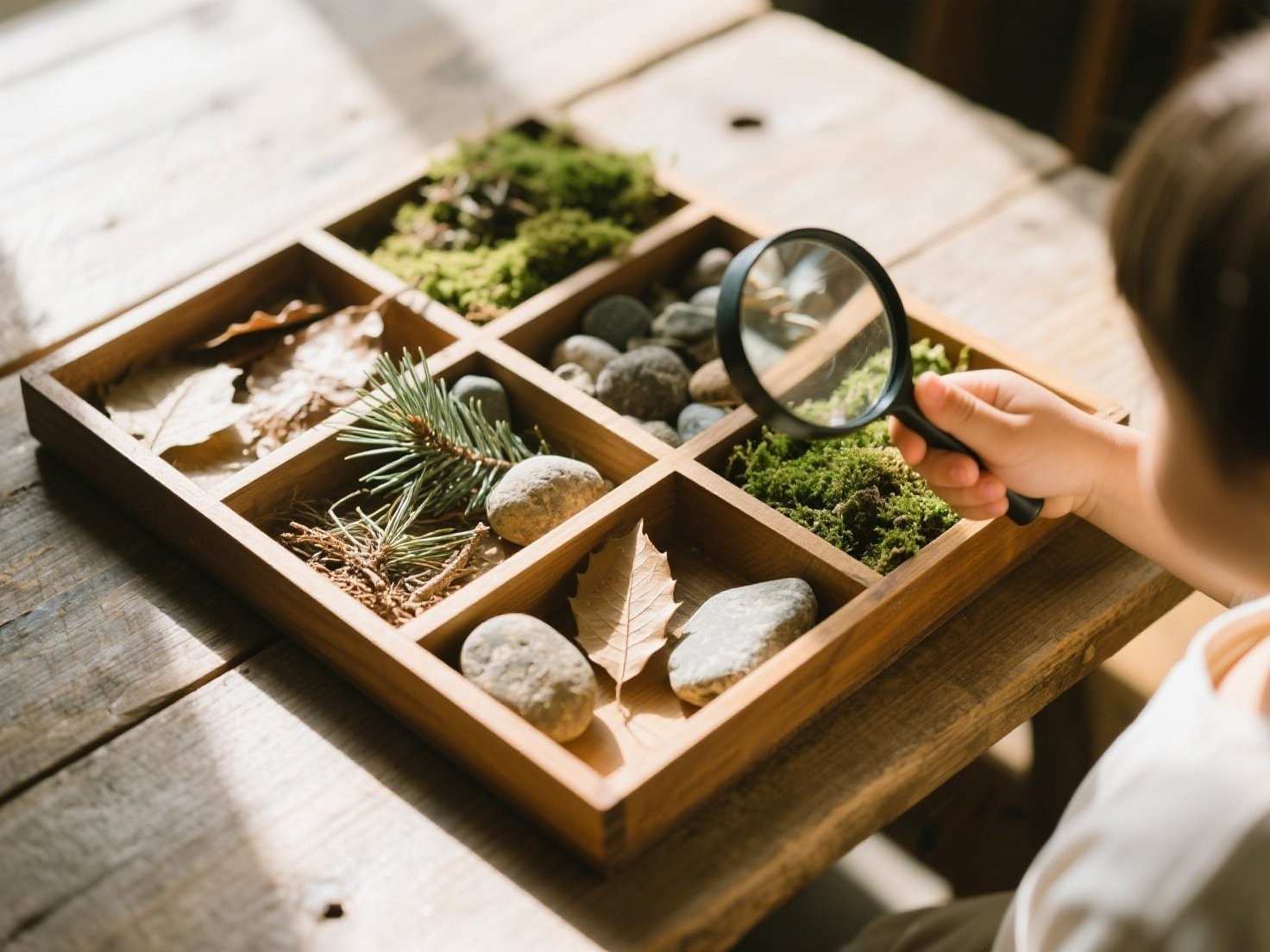 Nature Sensory Trays for Outdoor Exploration