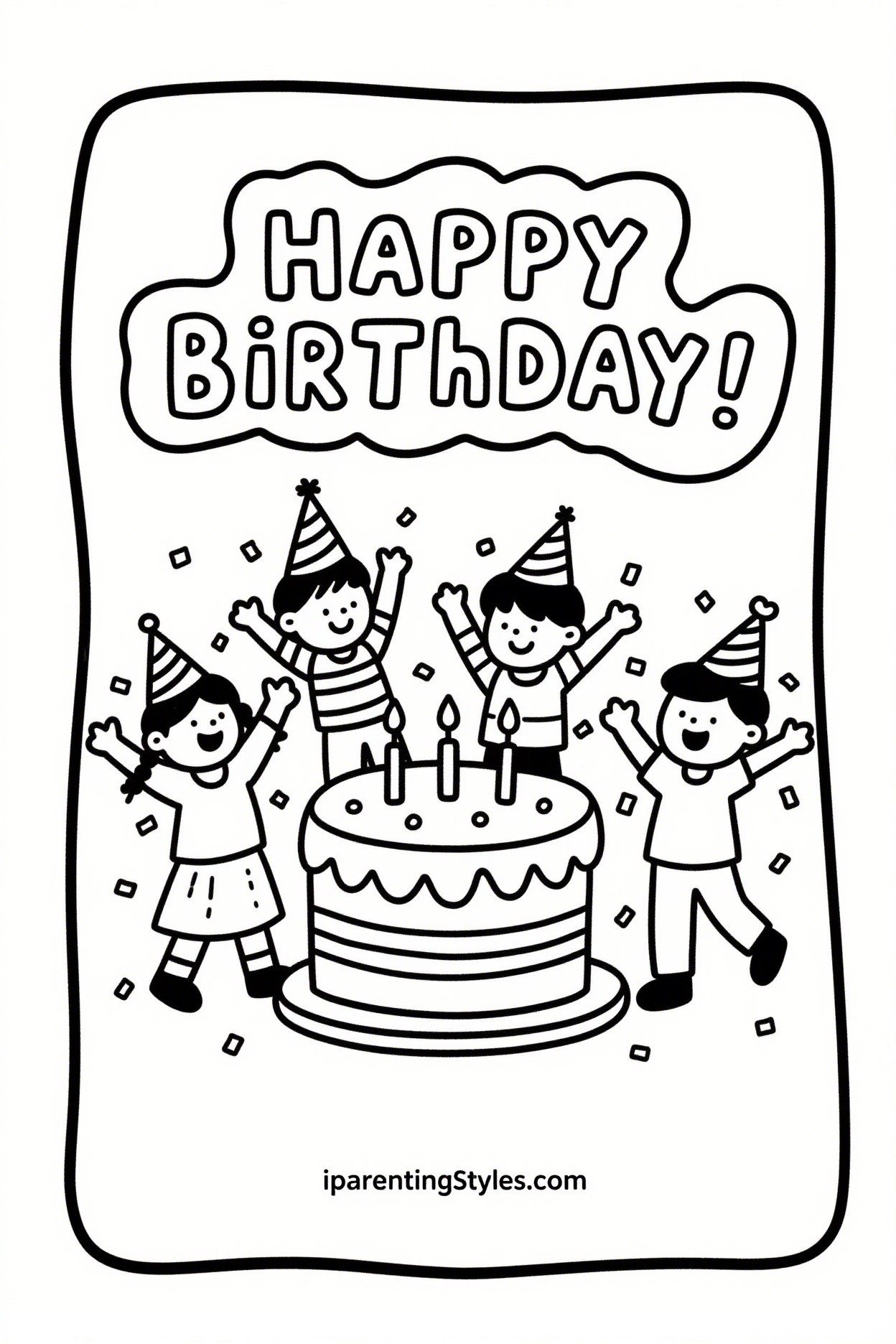 10 Printable 'Happy Birthday' Coloring Sheets to Make Every Party Special (Free PDF printables) 5