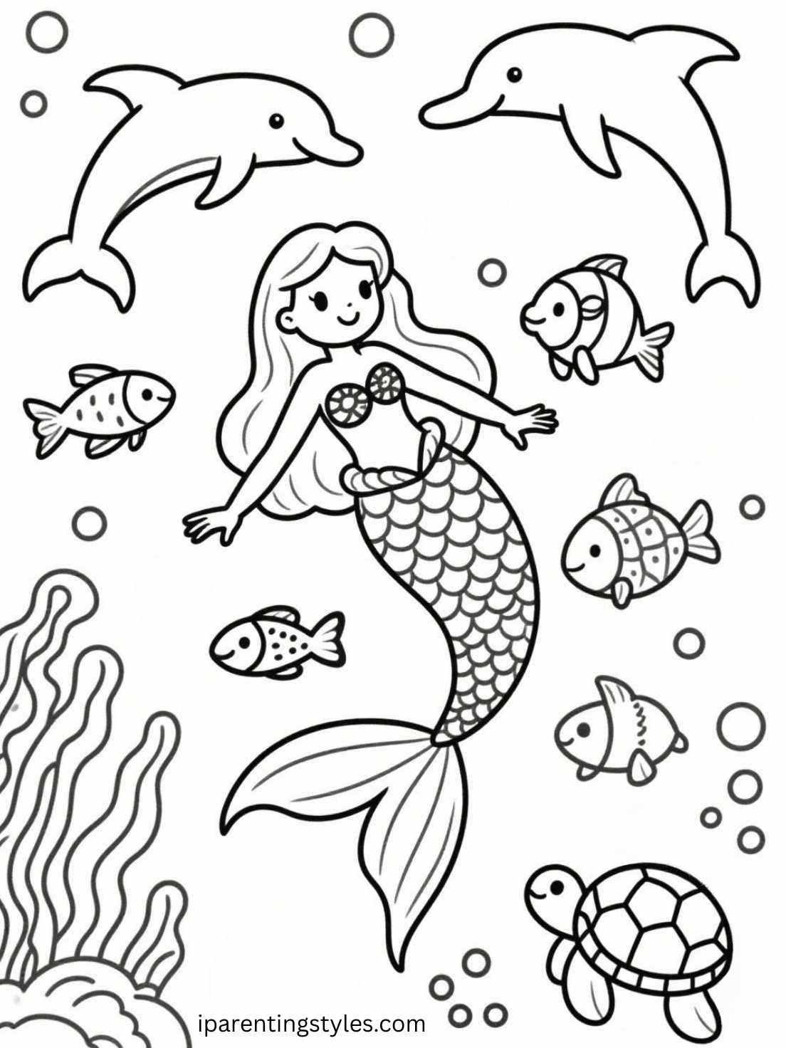 🧜🏻‍♀️ Dive into Creativity: Free Mermaid Coloring Sheets for Kids 🖍️