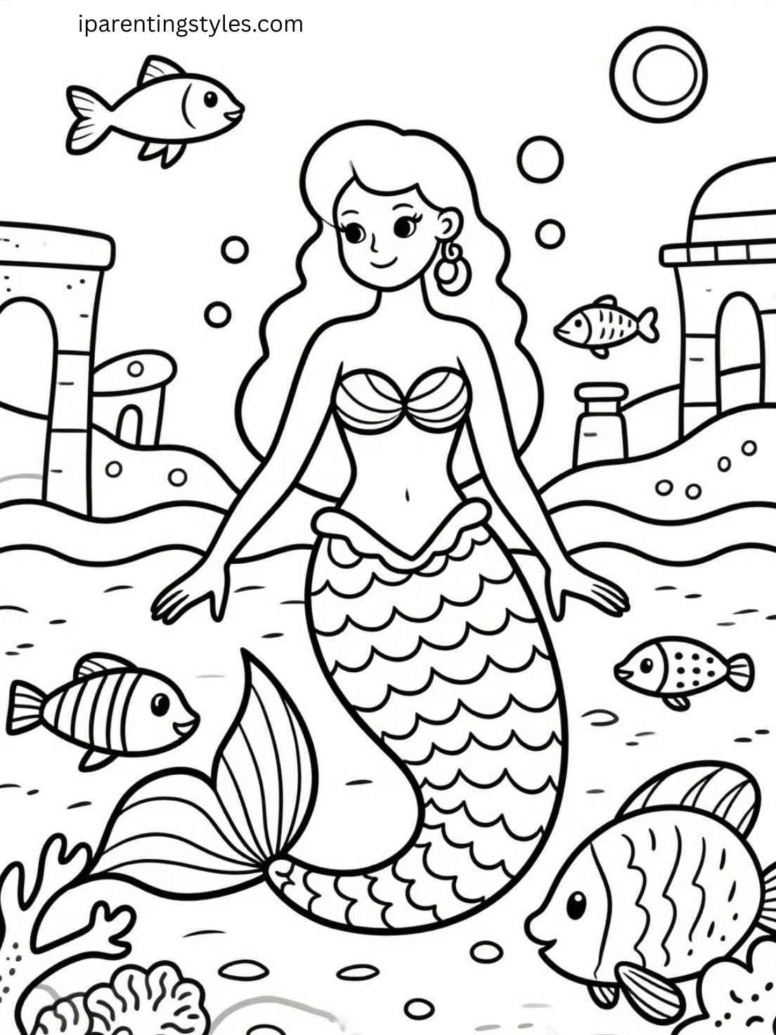 🧜🏻‍♀️ Dive into Creativity: Free Mermaid Coloring Sheets for Kids 🖍️