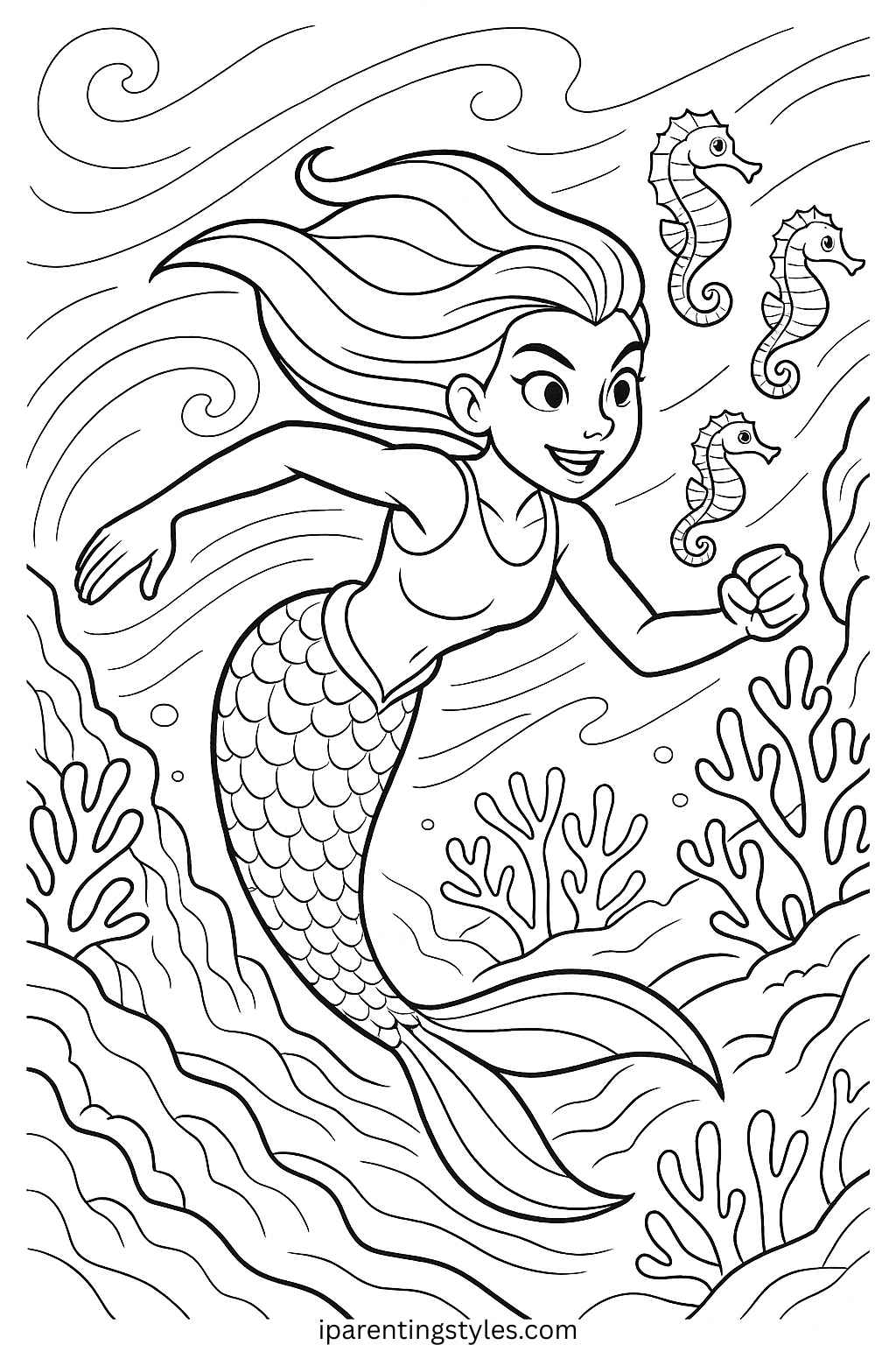 🧜‍♀️ Splash into Creativity: Free Mermaid Coloring Sheets for Kids