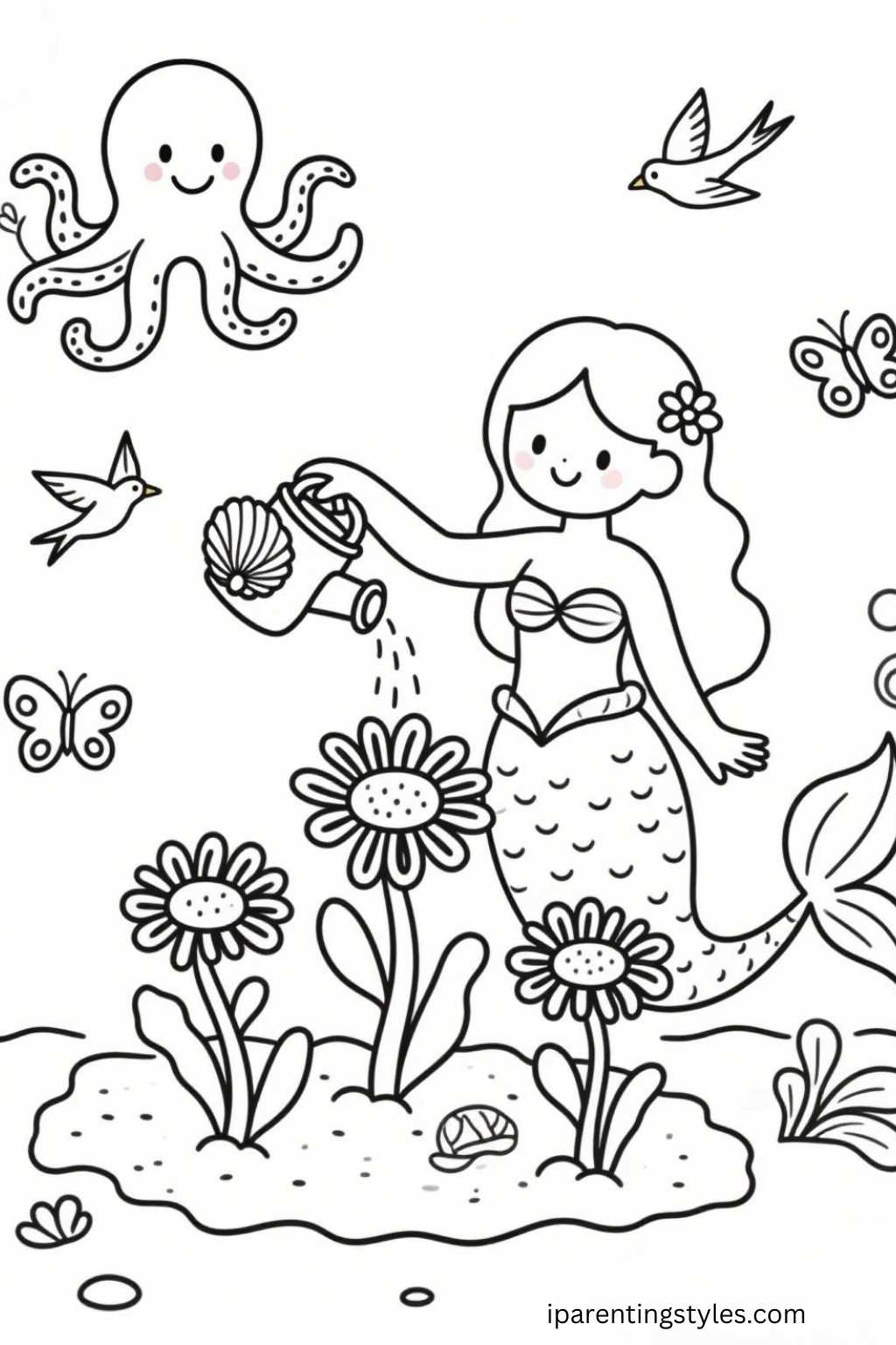🧜‍♀️ Splash into Creativity: Free Mermaid Coloring Sheets for Kids