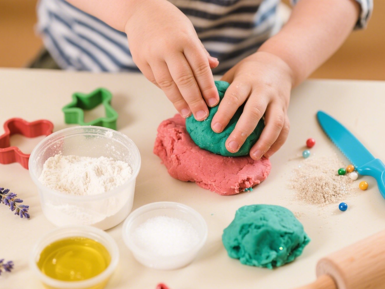 3. Homemade Playdough Fun