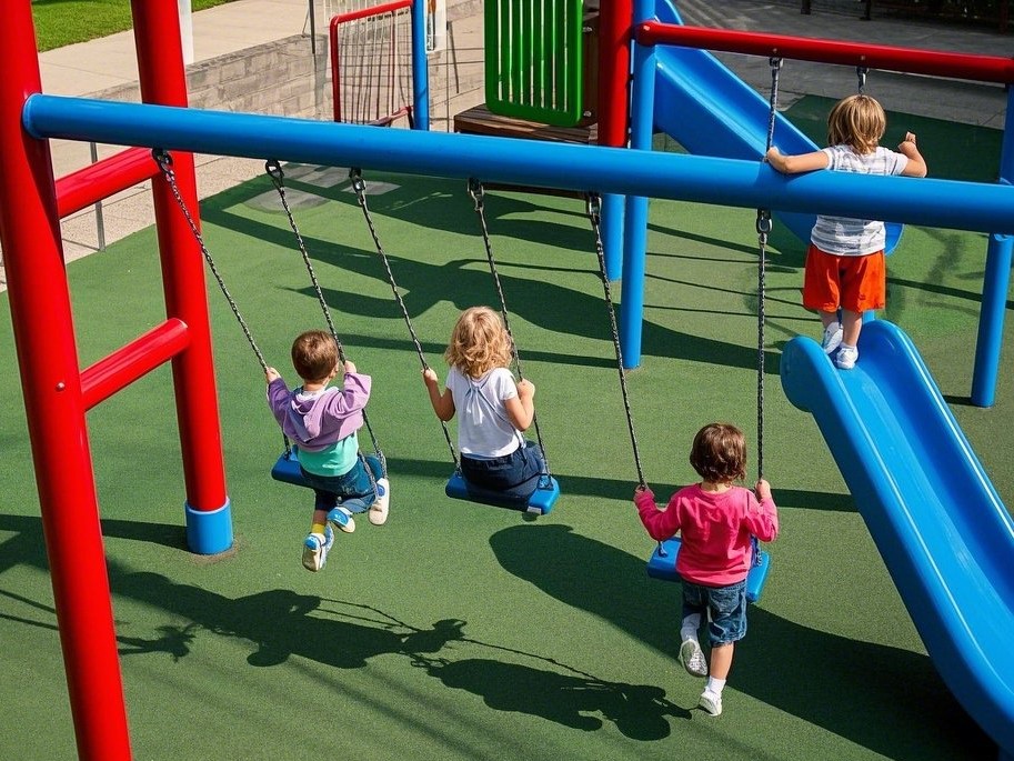 6. Swings, Slides, and Climbing