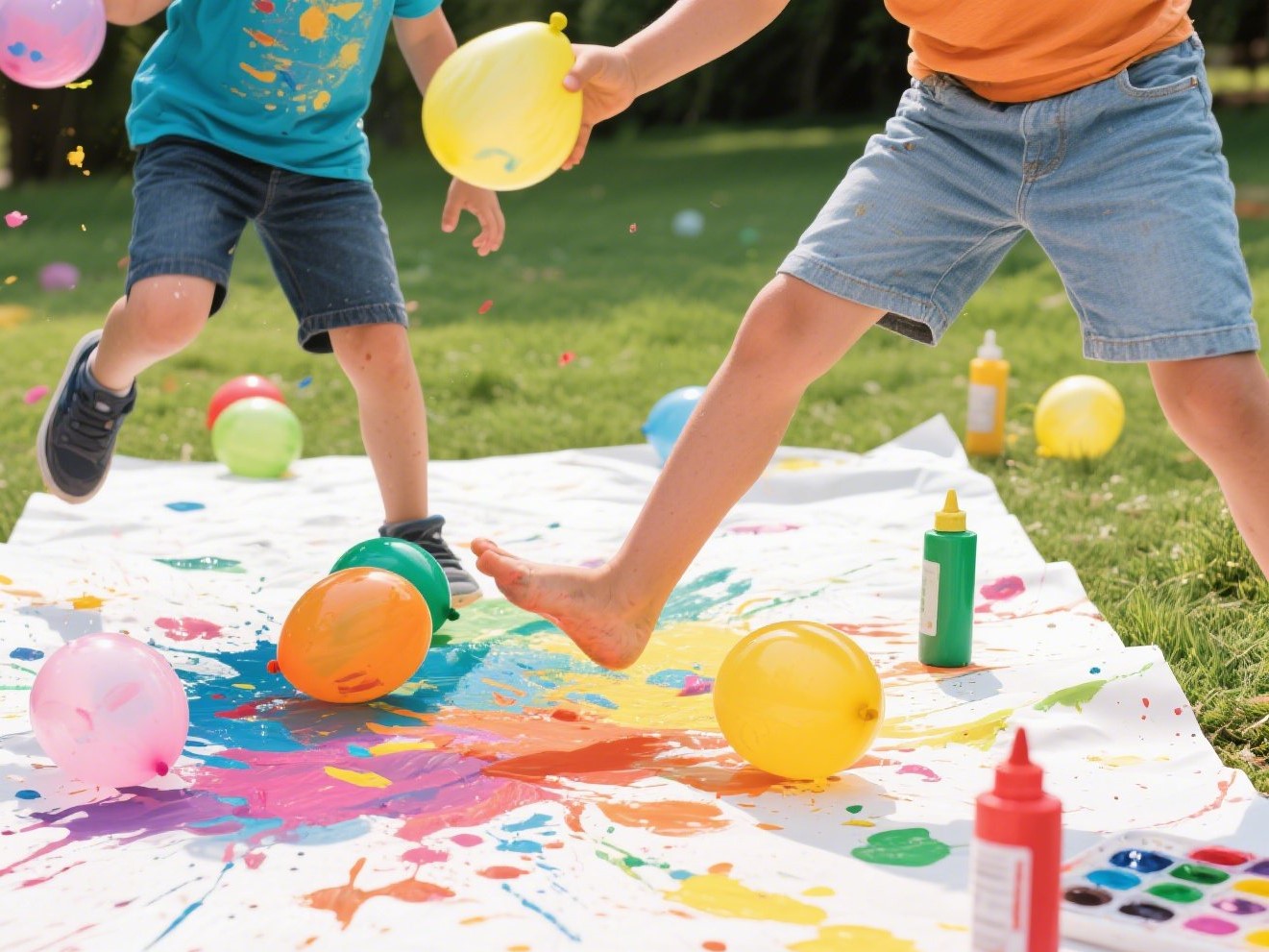 7. Water Balloon Painting