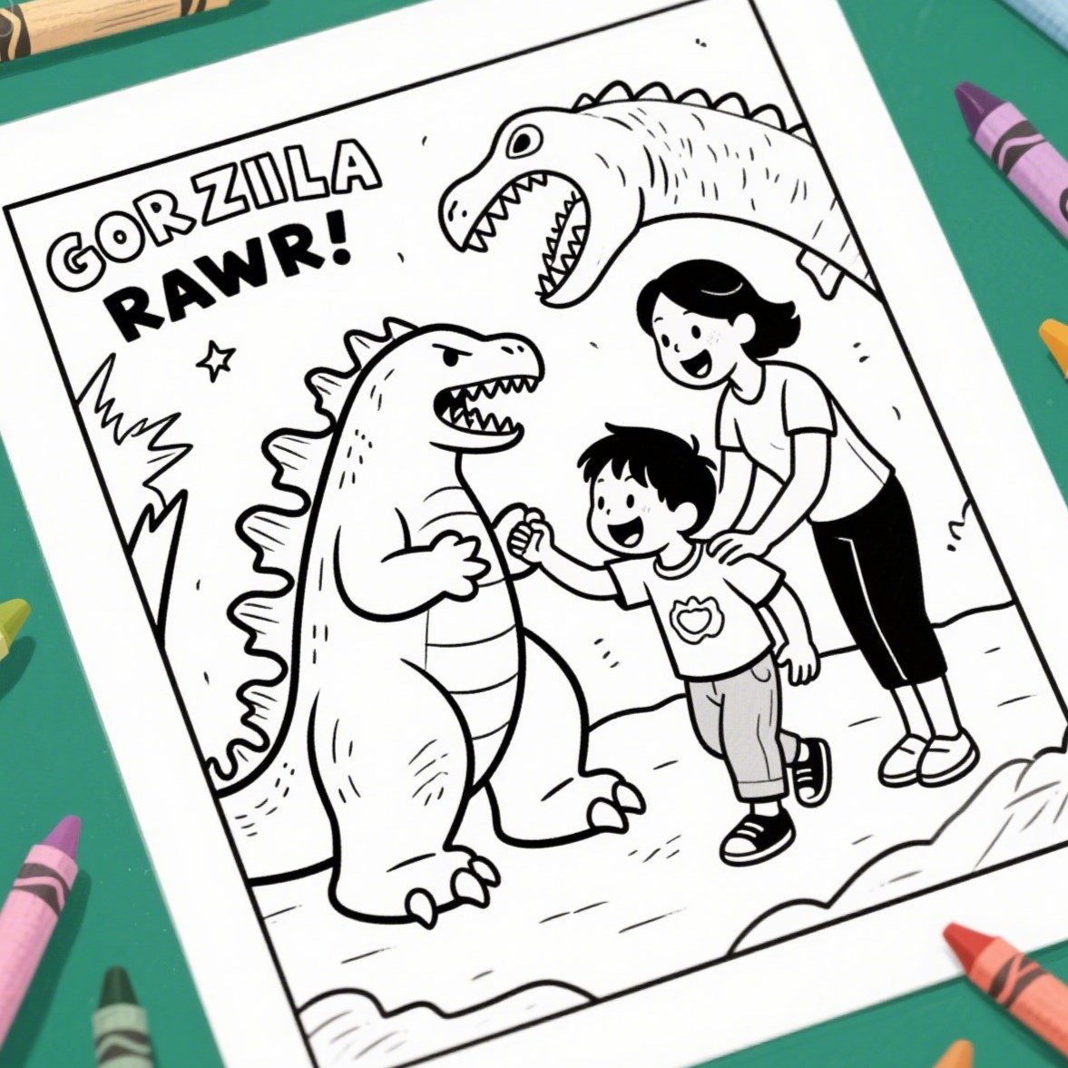 Roar and Color: 10 Epic Godzilla-Themed Coloring Pages That Will Wow Kids and Fans Alike