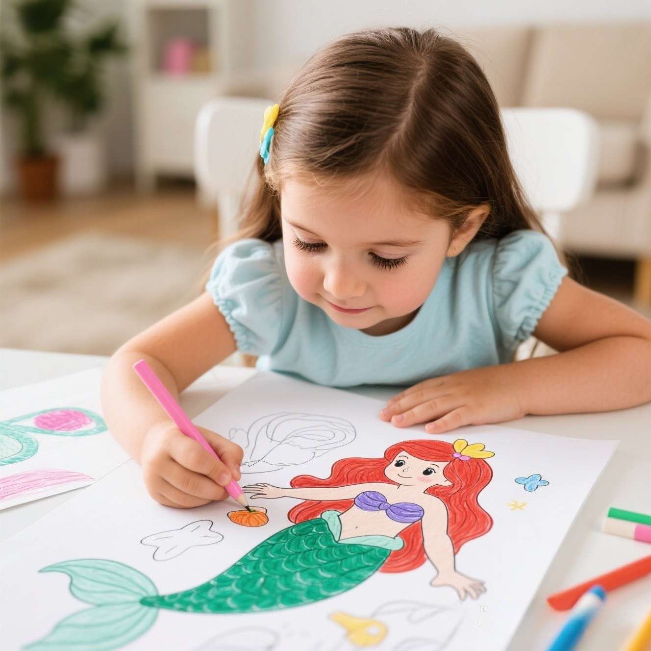 Mermaid Coloring Sheets: Dive Into Creative Fun for Kids