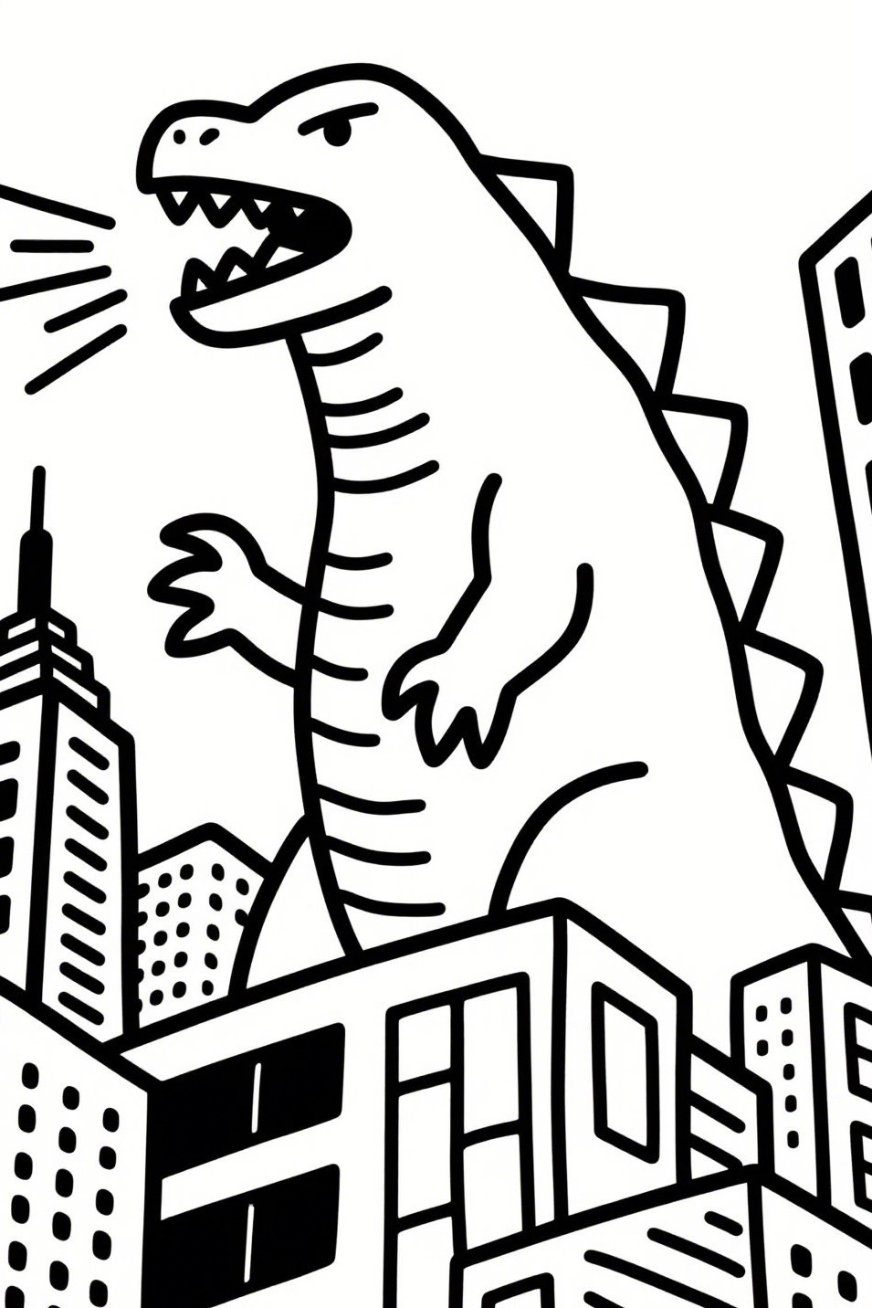 Roar into Creativity: 10 Godzilla Coloring Pages Kids Will Love