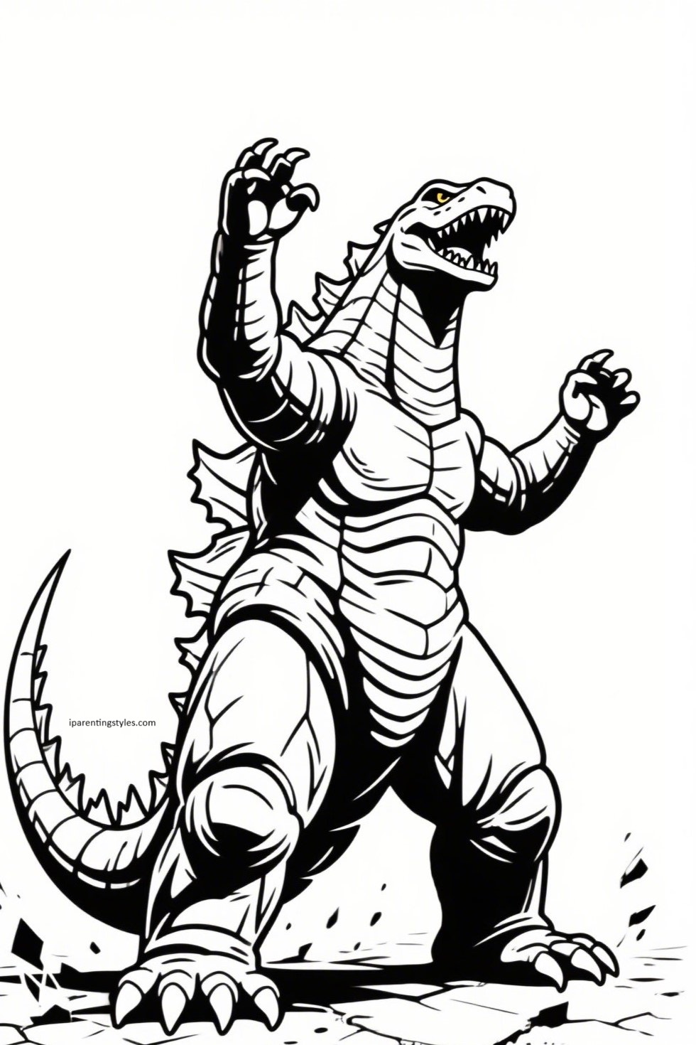 Unleash Your Creativity with These 10 Epic Godzilla Coloring Pages