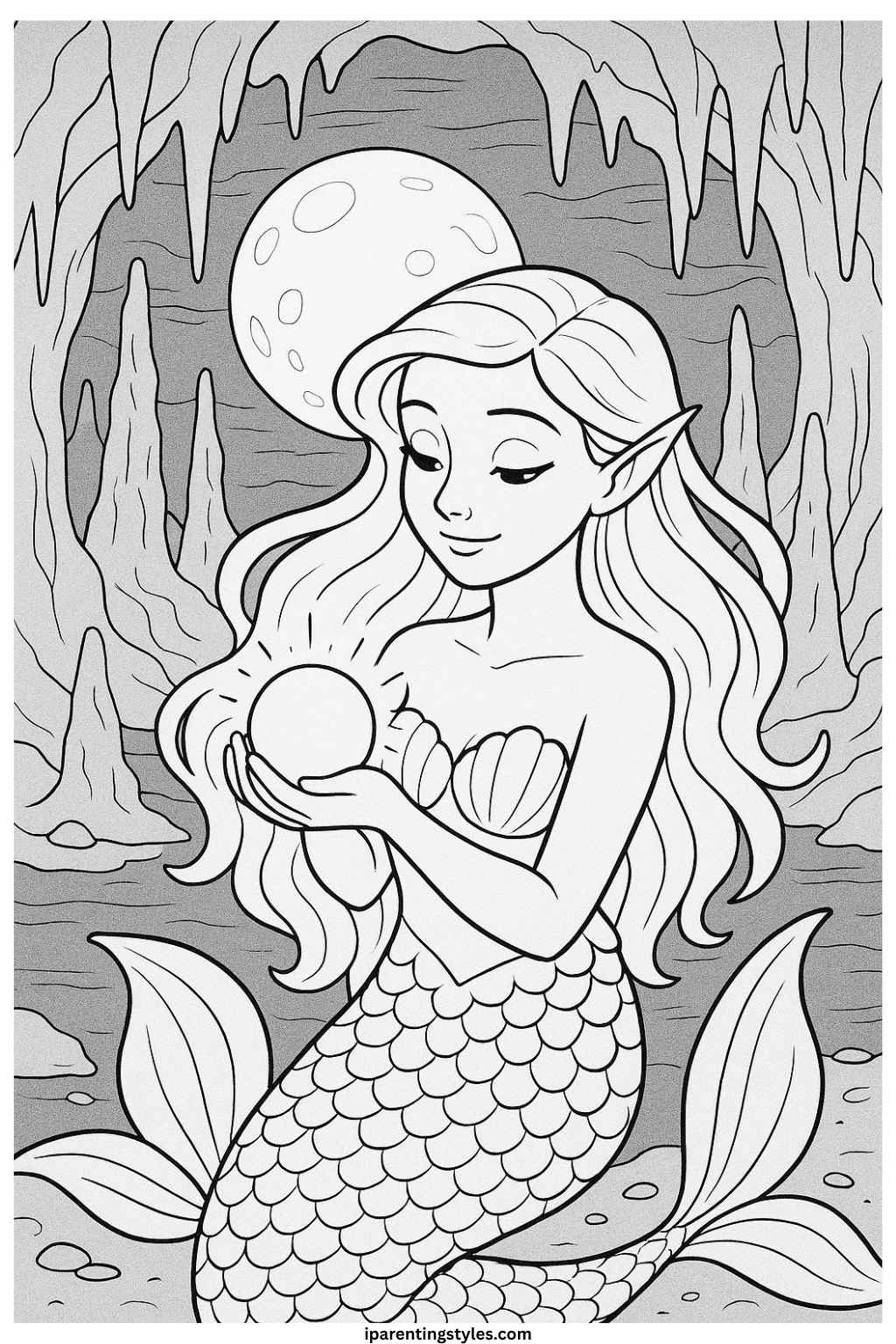 Enchanted Seas: Printable Mermaid Coloring Sheet Collection for Creative Kids 🧜‍♀️ "Sheet 1"