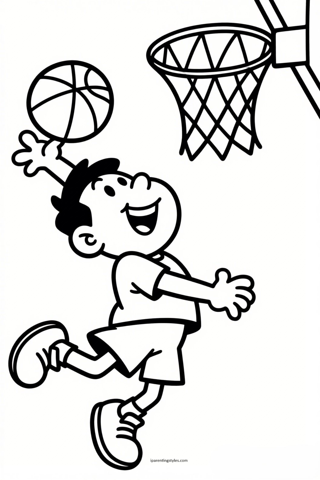 Fun and Cute Basketball Coloring Pages for Kids! 🏀🎨