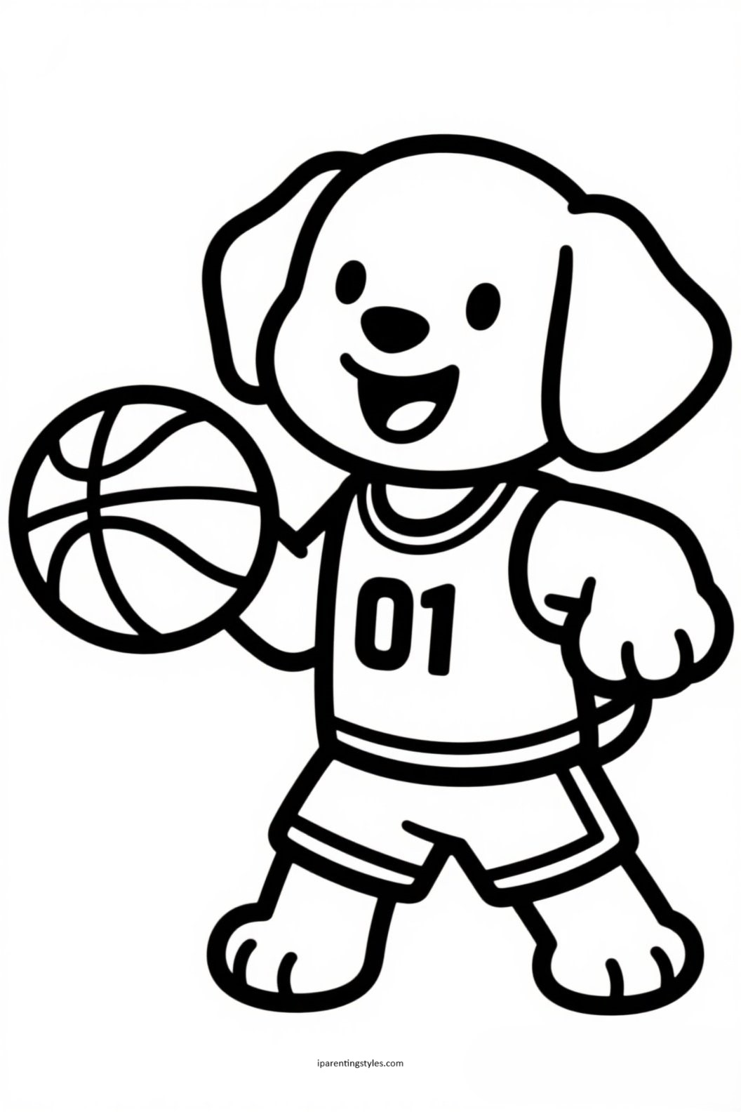 10 Adorable Basketball-Themed Coloring Pages for Kids! 🏀✨