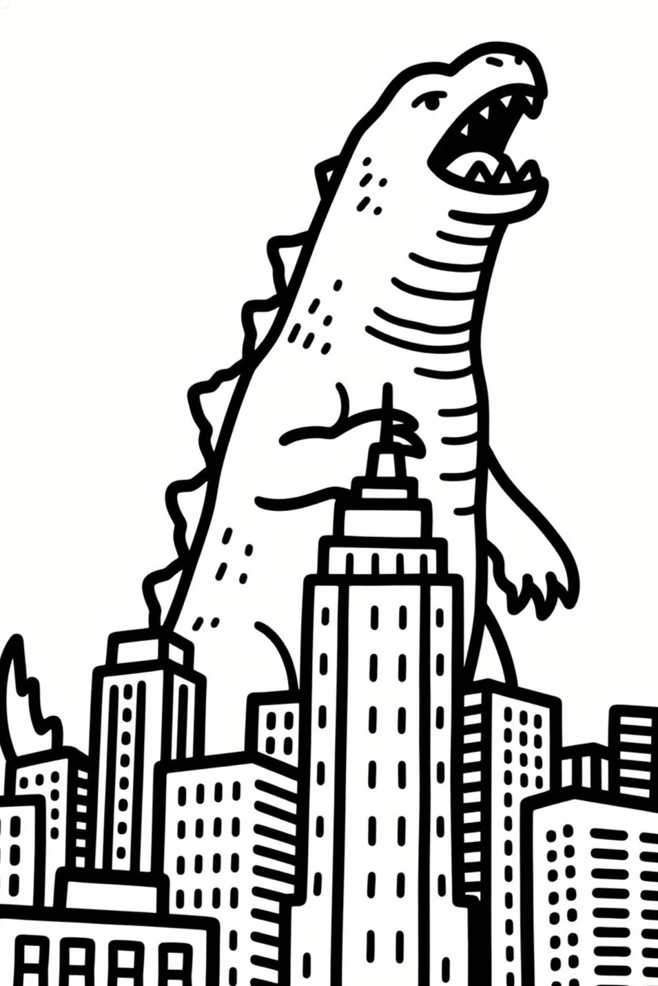 🎨 Unleash the King of Monsters — 10 Epic Godzilla Coloring Page Ideas