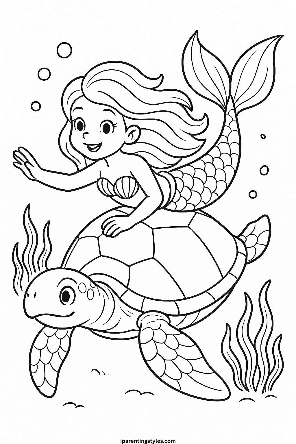 🧜‍♀️ Enchanting Seas Printable Mermaid Coloring Sheet Collection "Sheet 10"