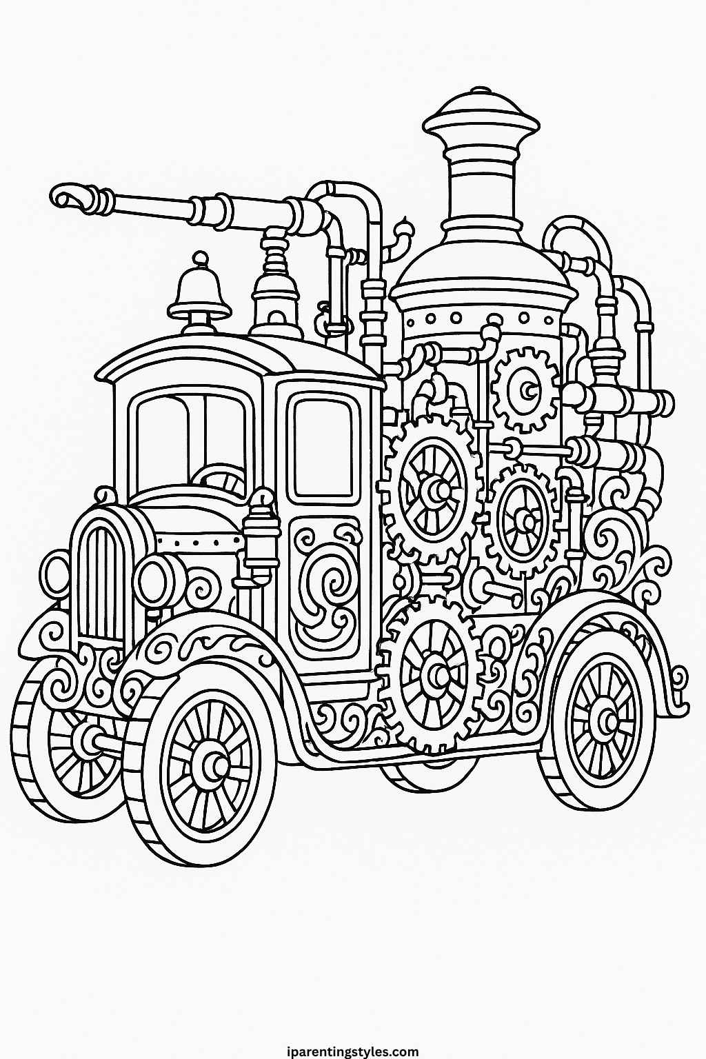 🚒 Ultimate Fire Truck Coloring Sheet Collection: Rescue Rigs Ready for Color "Sheet 10"