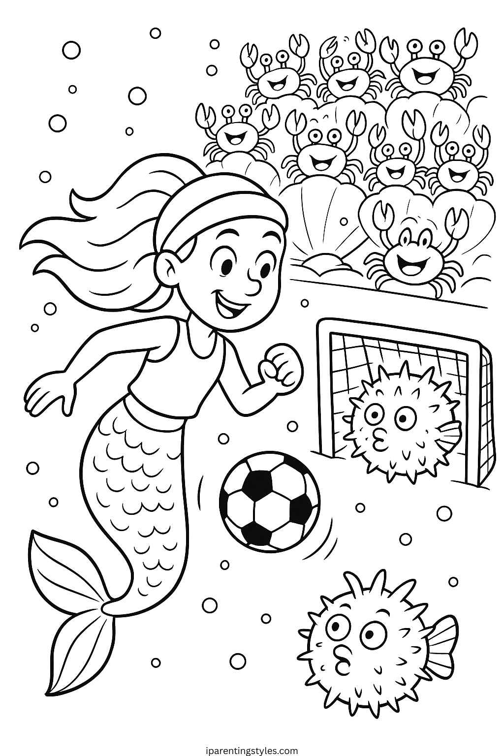 🧜‍♀️ Dive into Creativity: Free Mermaid Coloring Sheets for Kids "Page 10"