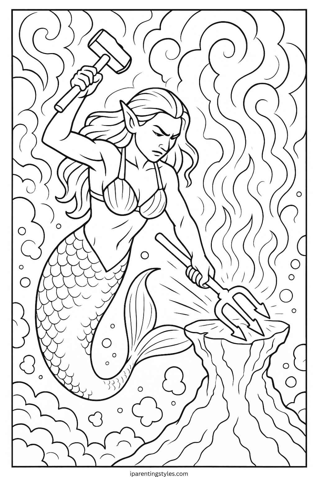 🧜‍♀️ Dive into Creativity with Our Free Mermaid Coloring Sheet Collection "Page 10"