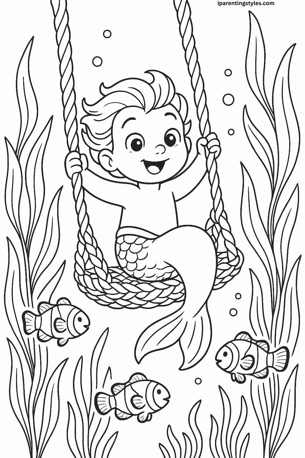 Enchanted Seas: Printable Mermaid Coloring Sheet Collection for Creative Kids 🧜‍♀️ "Sheet 2"