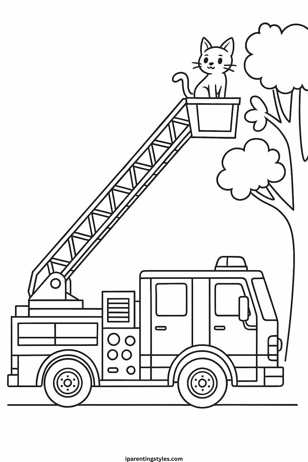 🚒 Ultimate Fire Truck Coloring Sheet Collection: Rescue Rigs Ready for Color "Sheet 2"