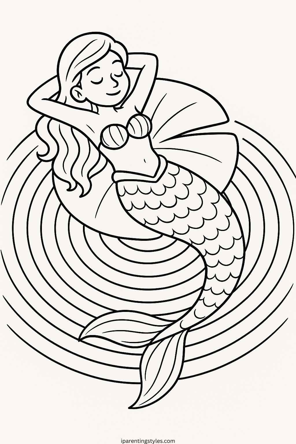 🧜‍♀️ Splash into Creativity: Free Mermaid Coloring Sheets for Kids "Page 2"