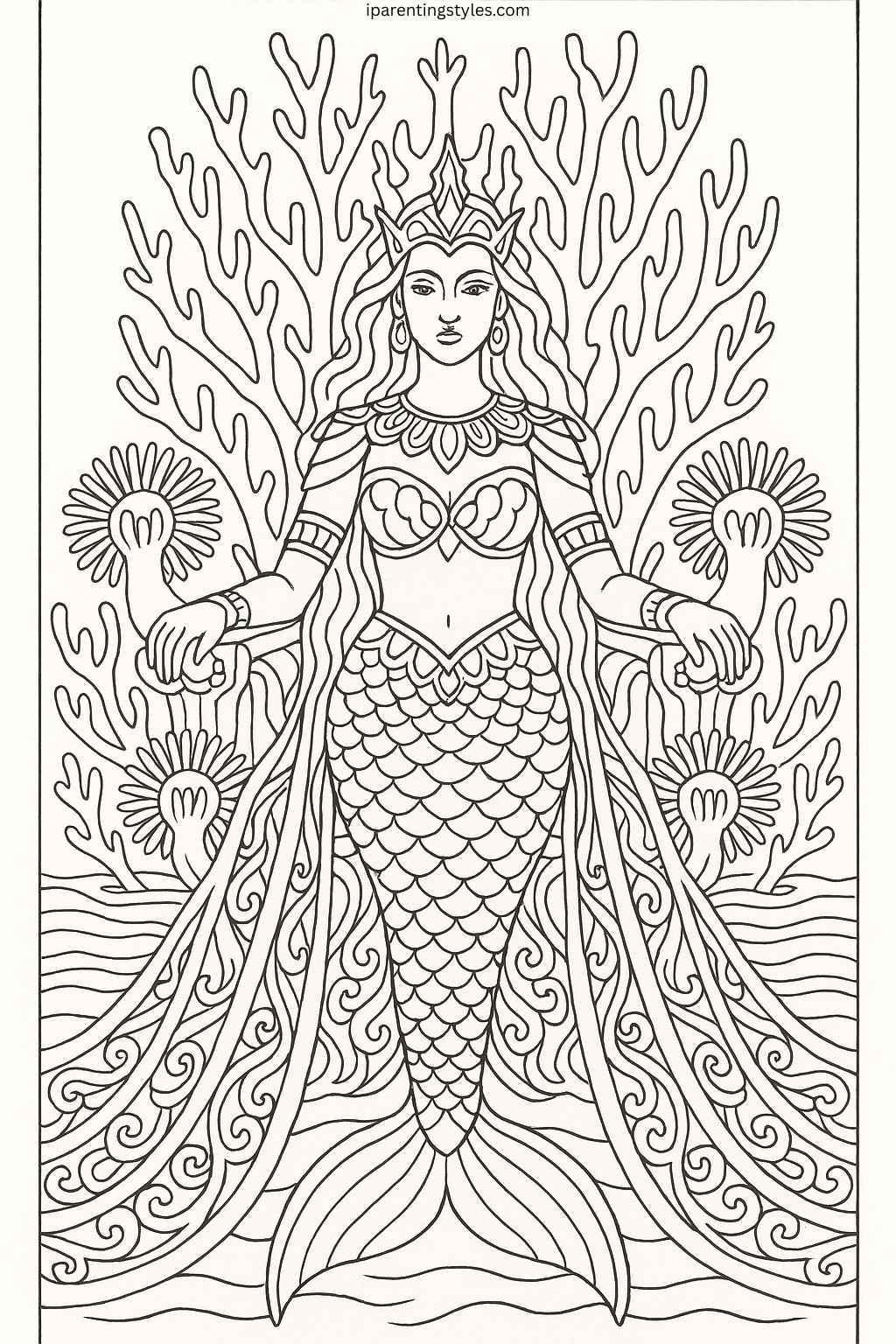 🧜‍♀️ Dive into Creativity with Our Free Mermaid Coloring Sheet Collection "Page 2"