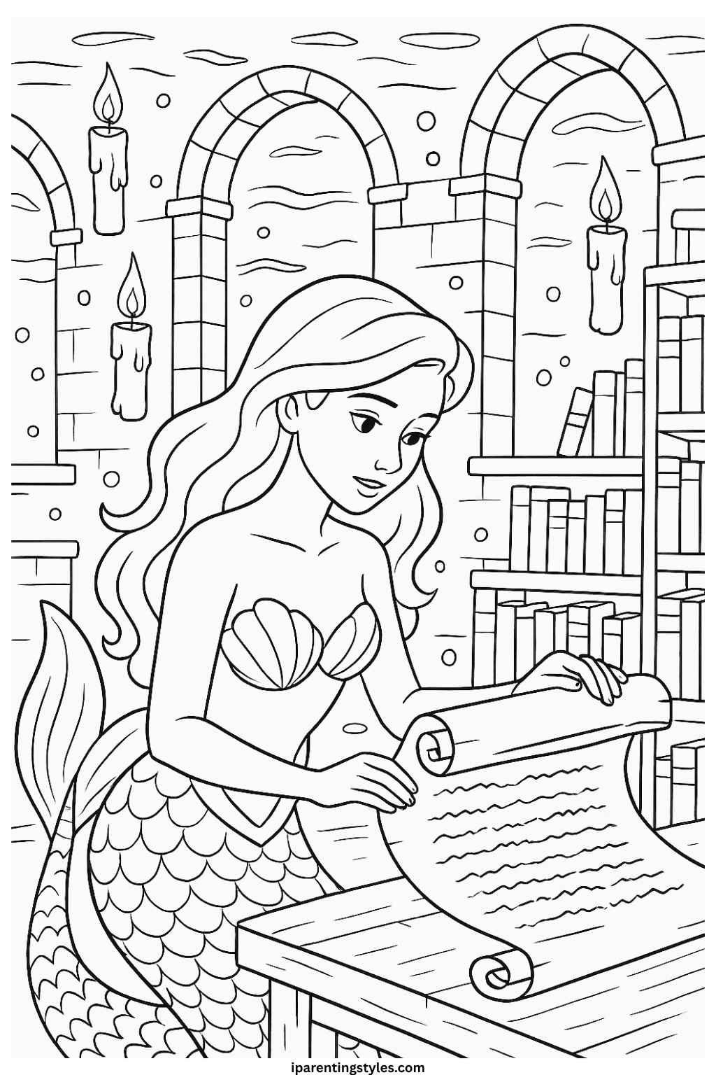 🧜‍♀️ Enchanting Seas Printable Mermaid Coloring Sheet Collection "Sheet 3"