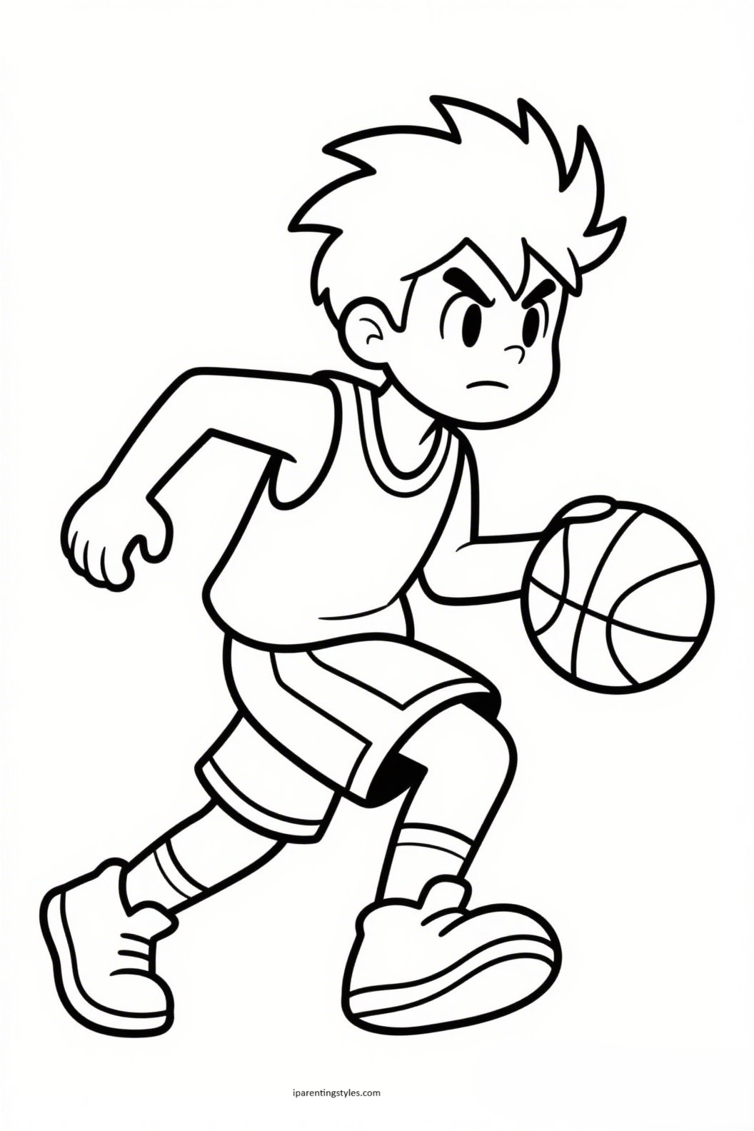10 Adorable Basketball-Themed Coloring Pages for Kids! 🏀✨