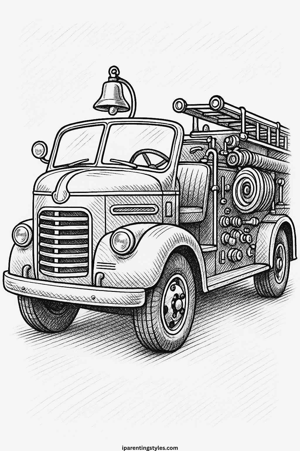 🚒 Ultimate Fire Truck Coloring Sheet Collection: Rescue Rigs Ready for Color "Sheet 3"