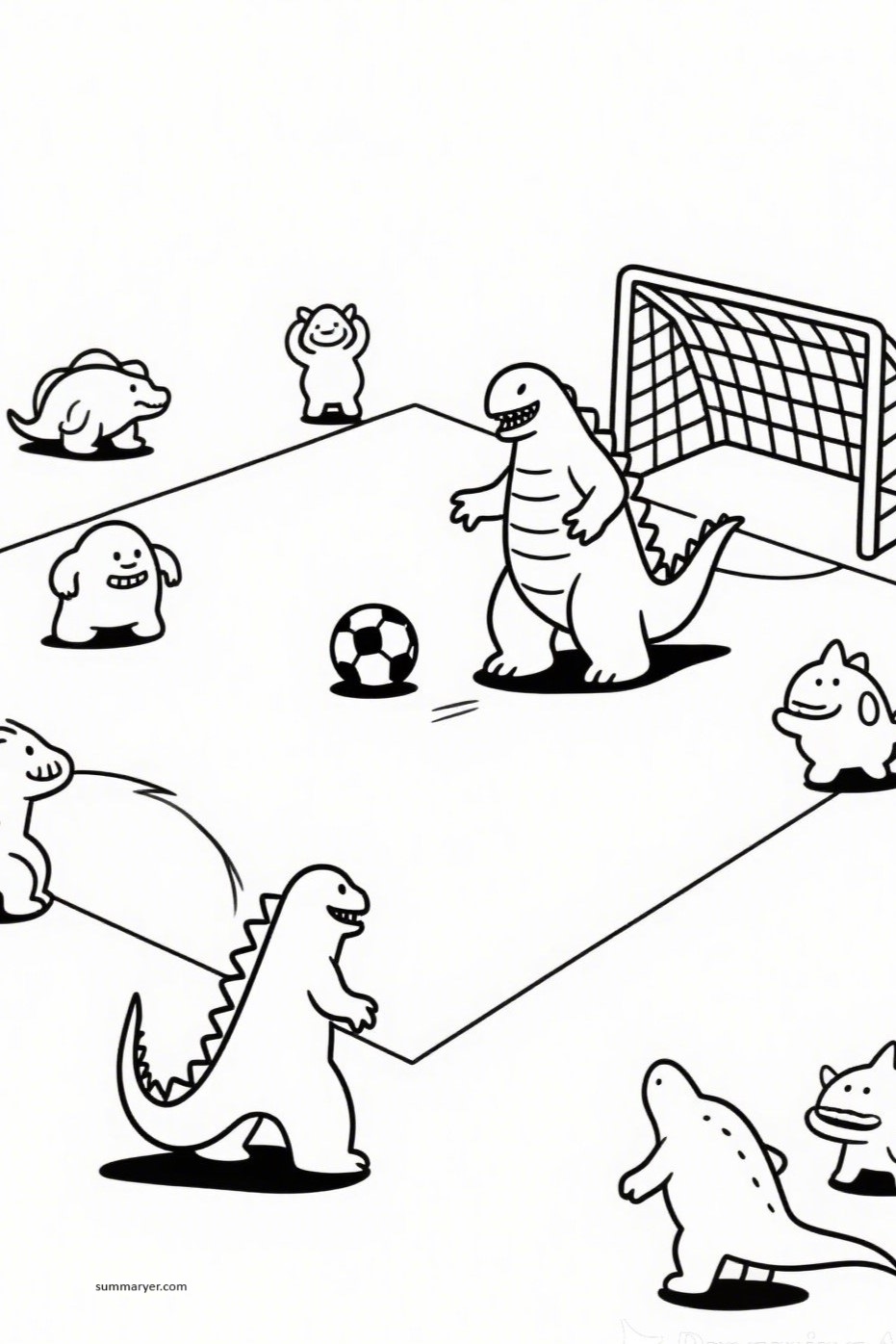 Big Fun with a Big Lizard: 10 Whimsical Godzilla Coloring Page Ideas for All Ages