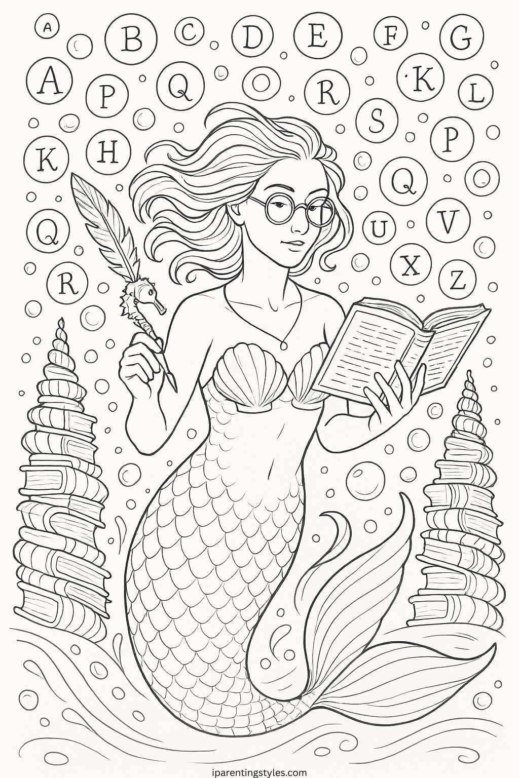 🧜‍♀️ Dive into Creativity with Our Free Mermaid Coloring Sheet Collection "Page 3"