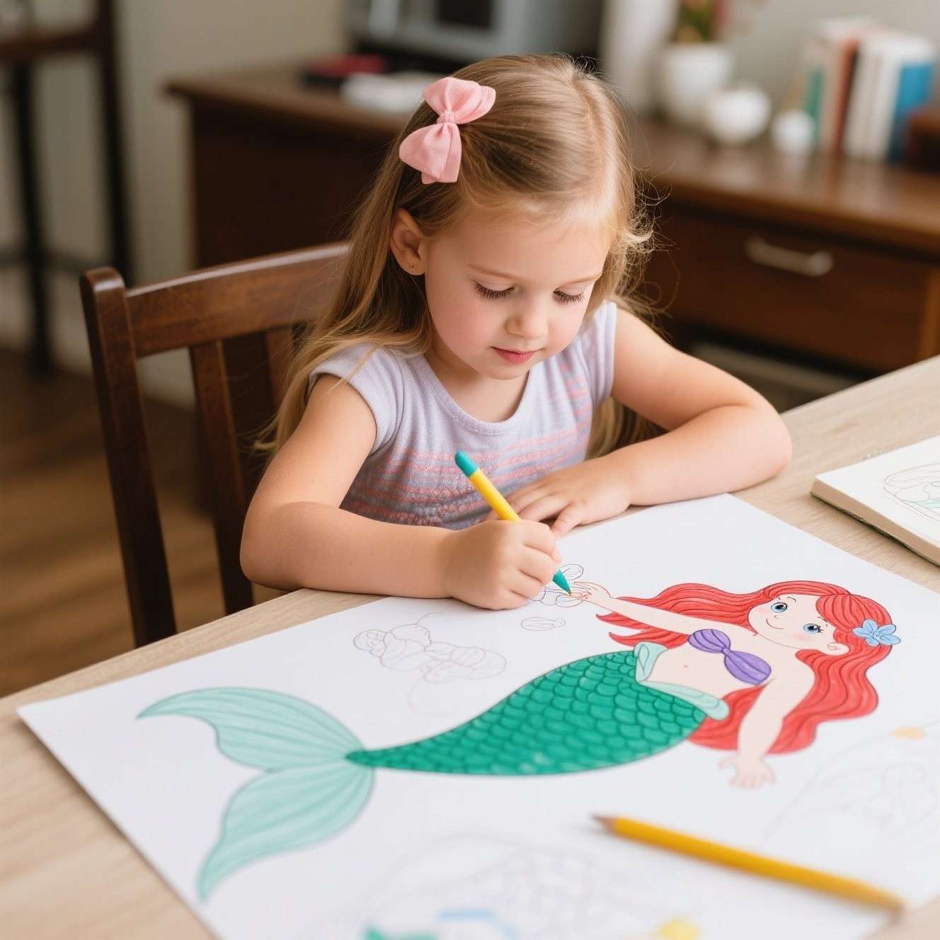 🧜‍♀️ Dive into Creativity: Free Mermaid Coloring Sheets for Kids