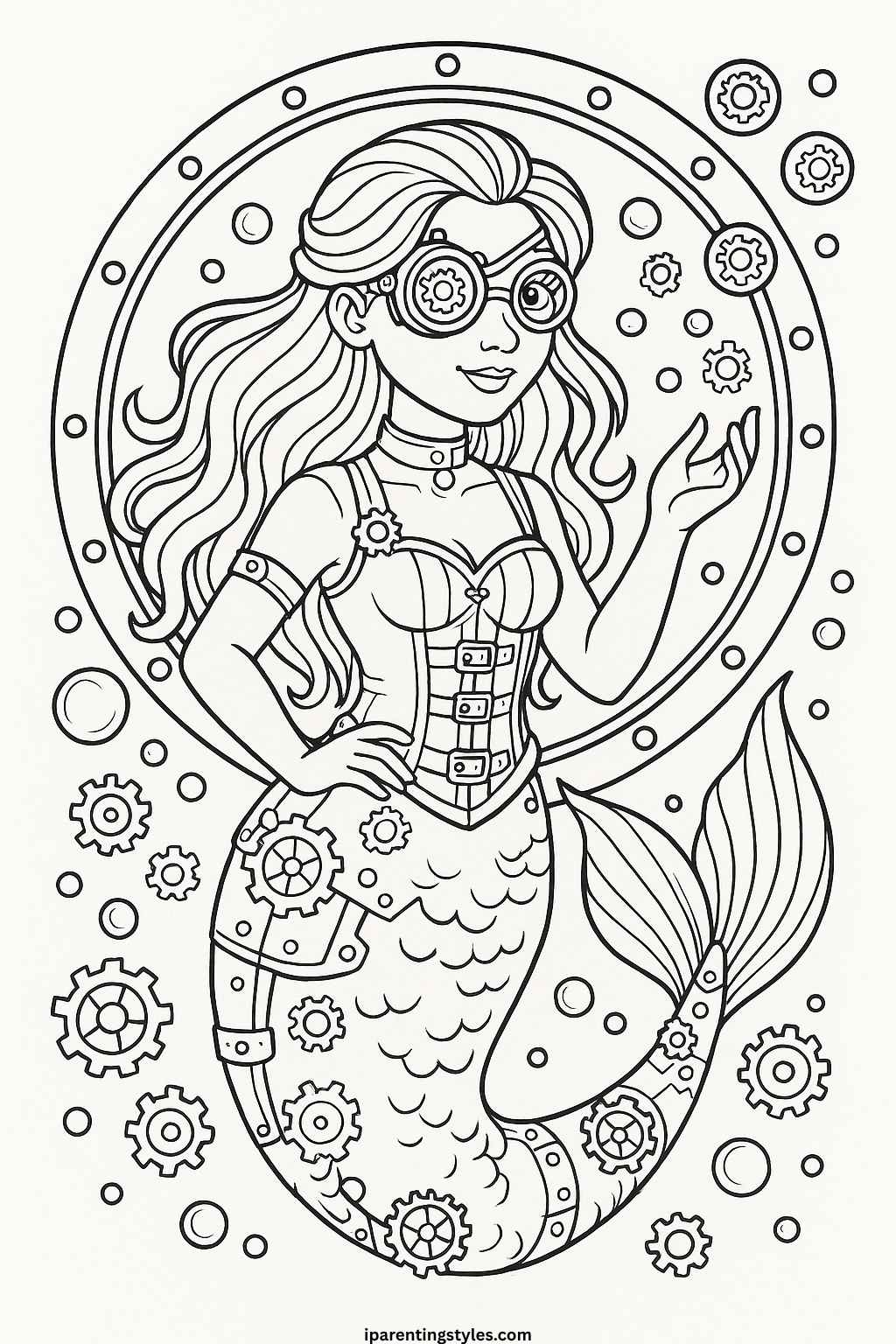 🧜‍♀️ Enchanting Seas Printable Mermaid Coloring Sheet Collection "Sheet 4"