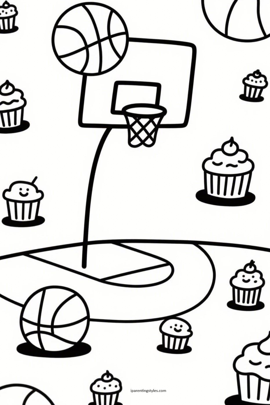 10 Adorable Basketball-Themed Coloring Pages for Kids! 🏀✨