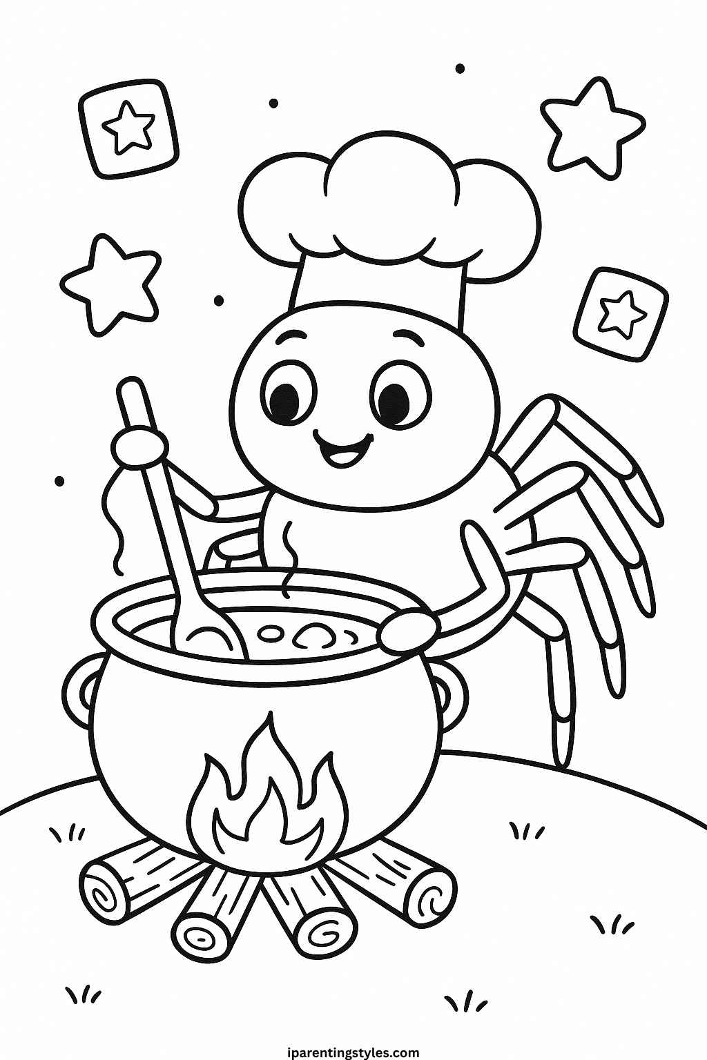 🕷️ Playful Spider Coloring Sheet Collection for Creative Minds "Sheet 4"
