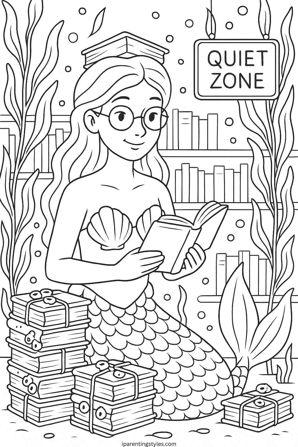 🧜‍♀️ Magical Fun Awaits with These Free Mermaid Coloring Sheets for Kids "Page 4"