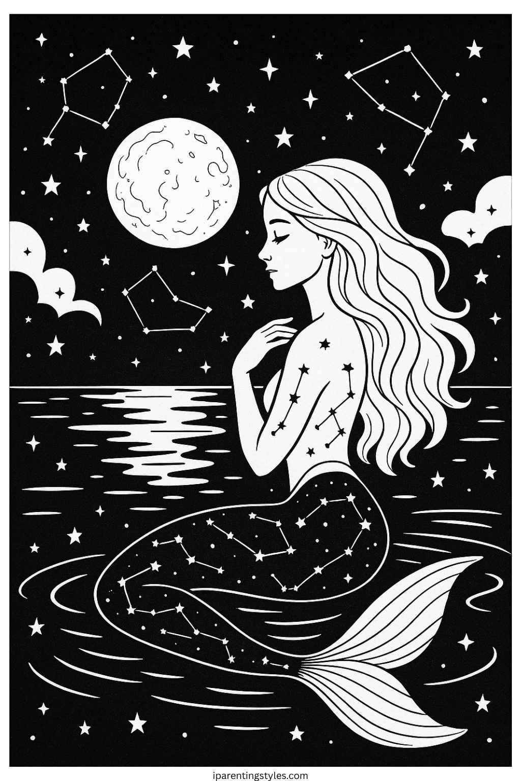 Dive Into Imagination: Free Mermaid Coloring Sheet Extravaganza for All Ages "Page 4"