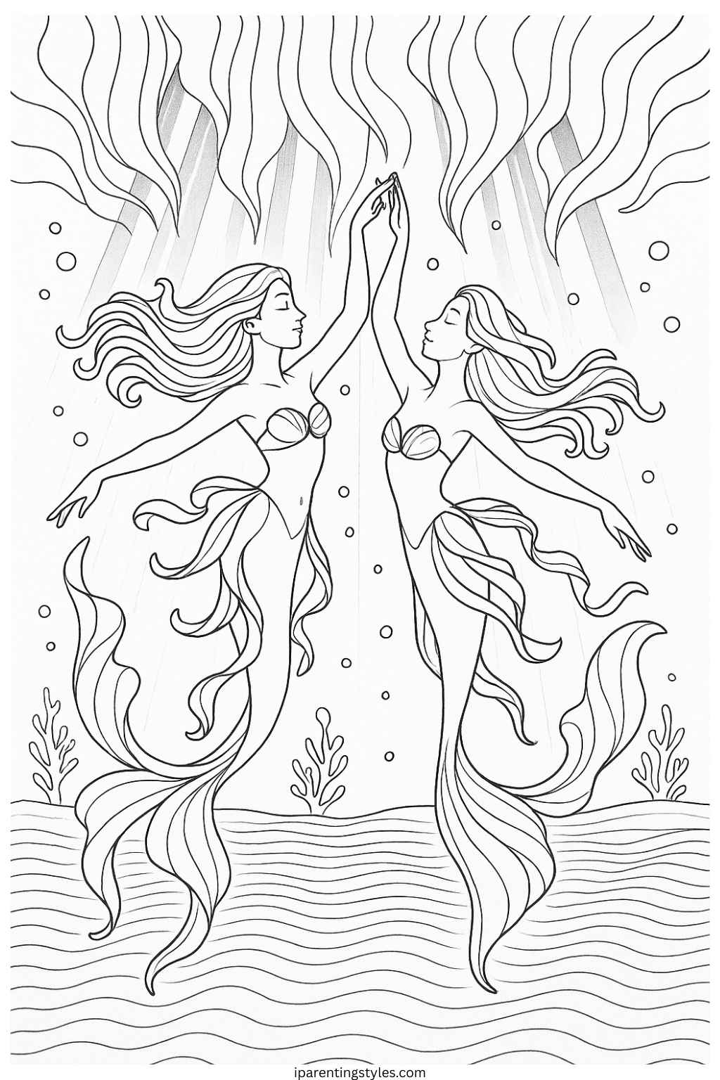 🧜‍♀️ Dive into Creativity with Our Free Mermaid Coloring Sheet Collection "Page 4"