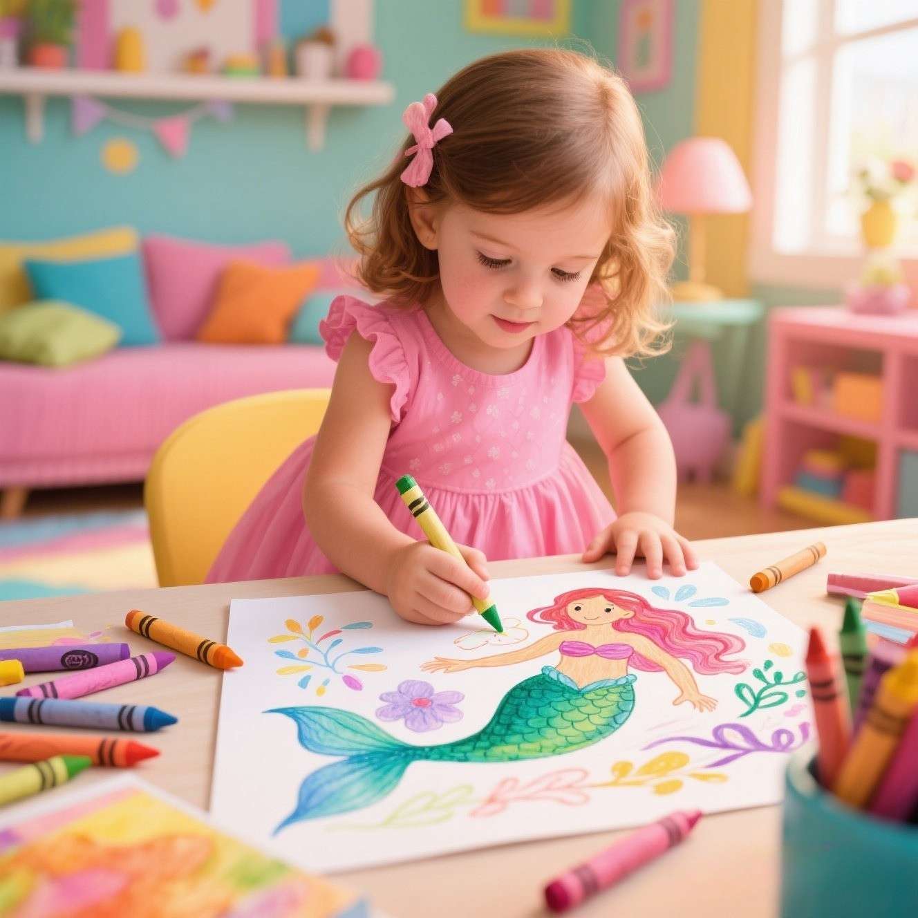 🧜‍♀️ Splash of Imagination: Free Mermaid Coloring Sheets for Little Artists