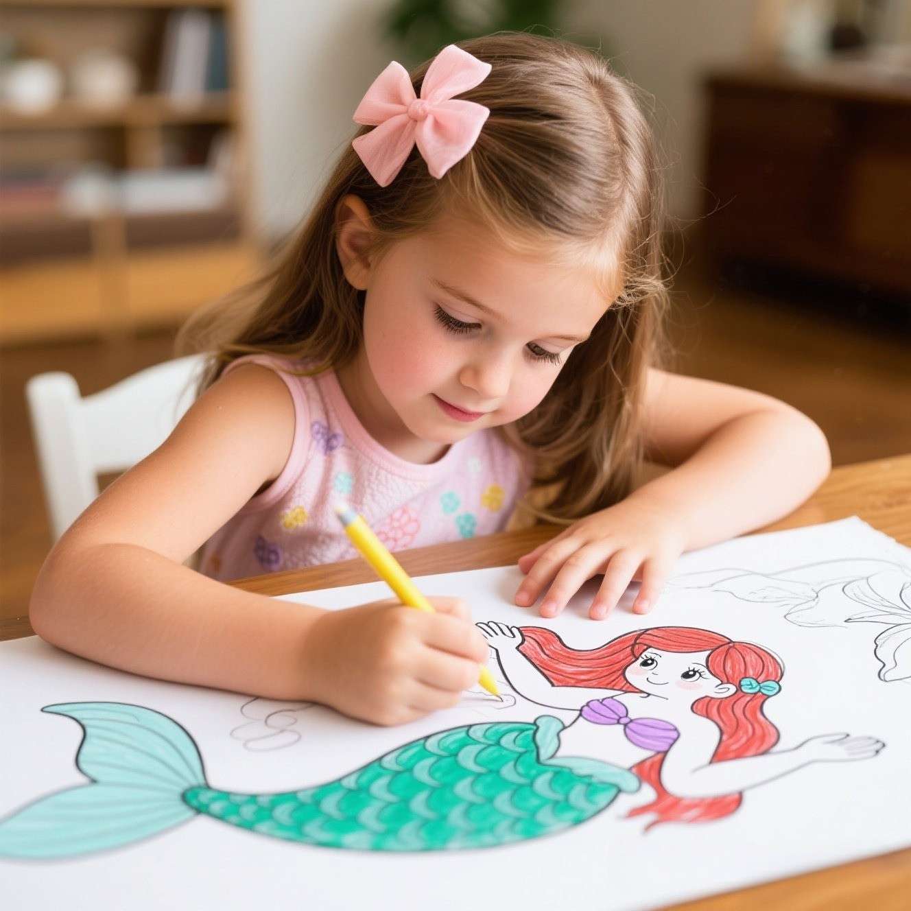 🧜‍♀️ Magical Fun Awaits with These Free Mermaid Coloring Sheets for Kids