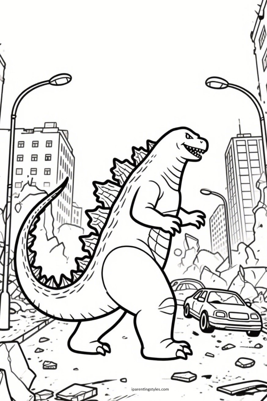 Unleash Your Inner Artist: Free Godzilla Coloring Pages for Monster Fans