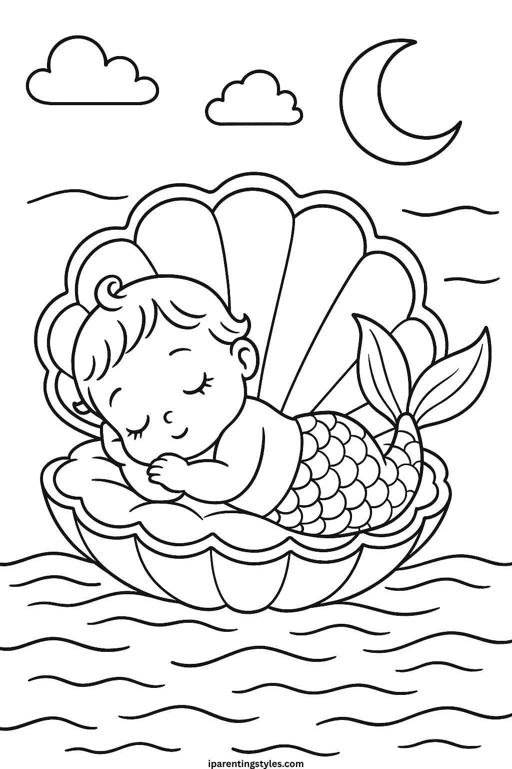🧜‍♀️ Enchanting Seas Printable Mermaid Coloring Sheet Collection "Sheet 5"