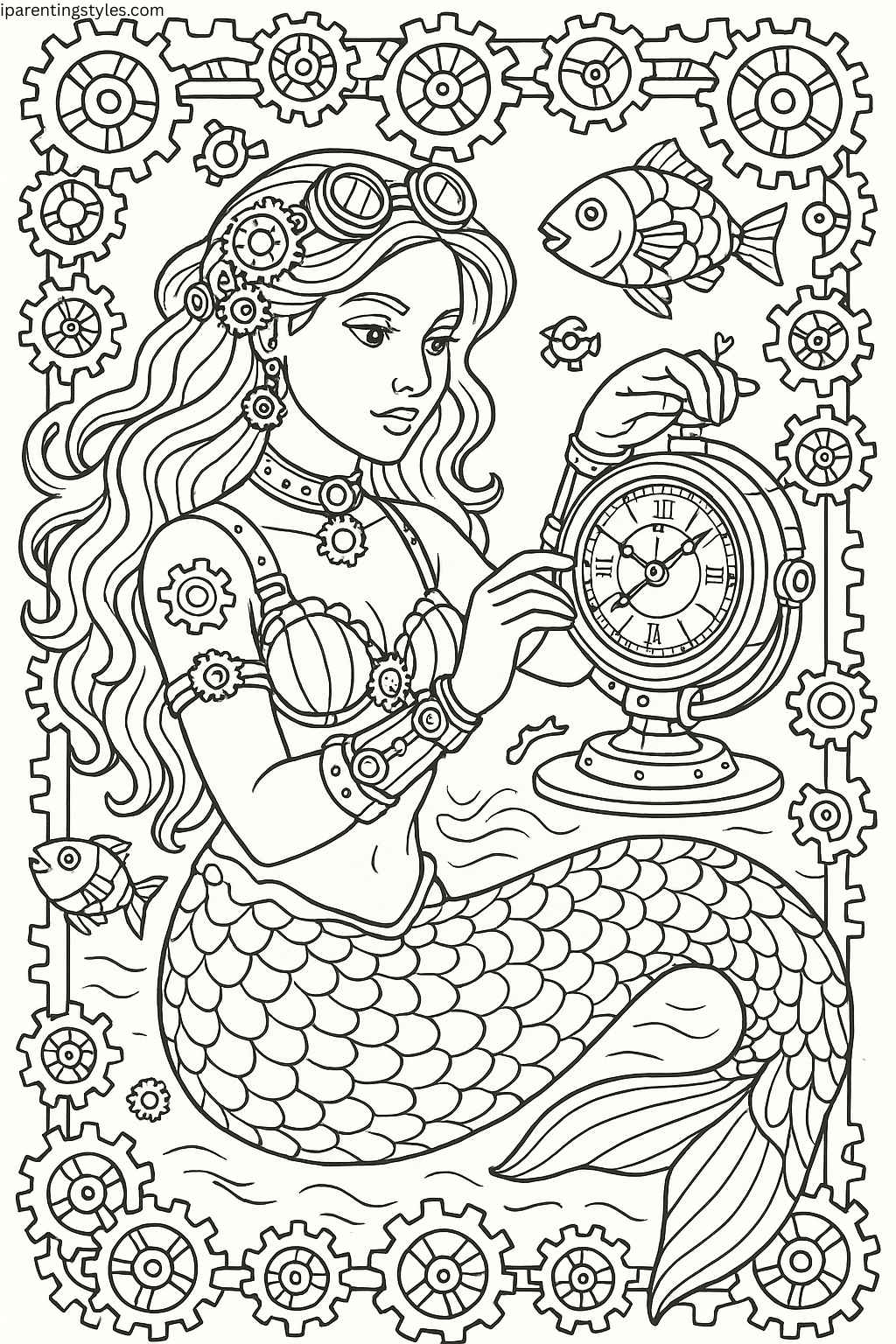 🧜‍♀️ Dive into Creativity with Our Free Mermaid Coloring Sheet Collection "Page 5"