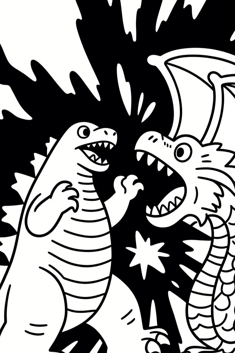 Roar into Creativity: 10 Godzilla Coloring Pages Kids Will Love