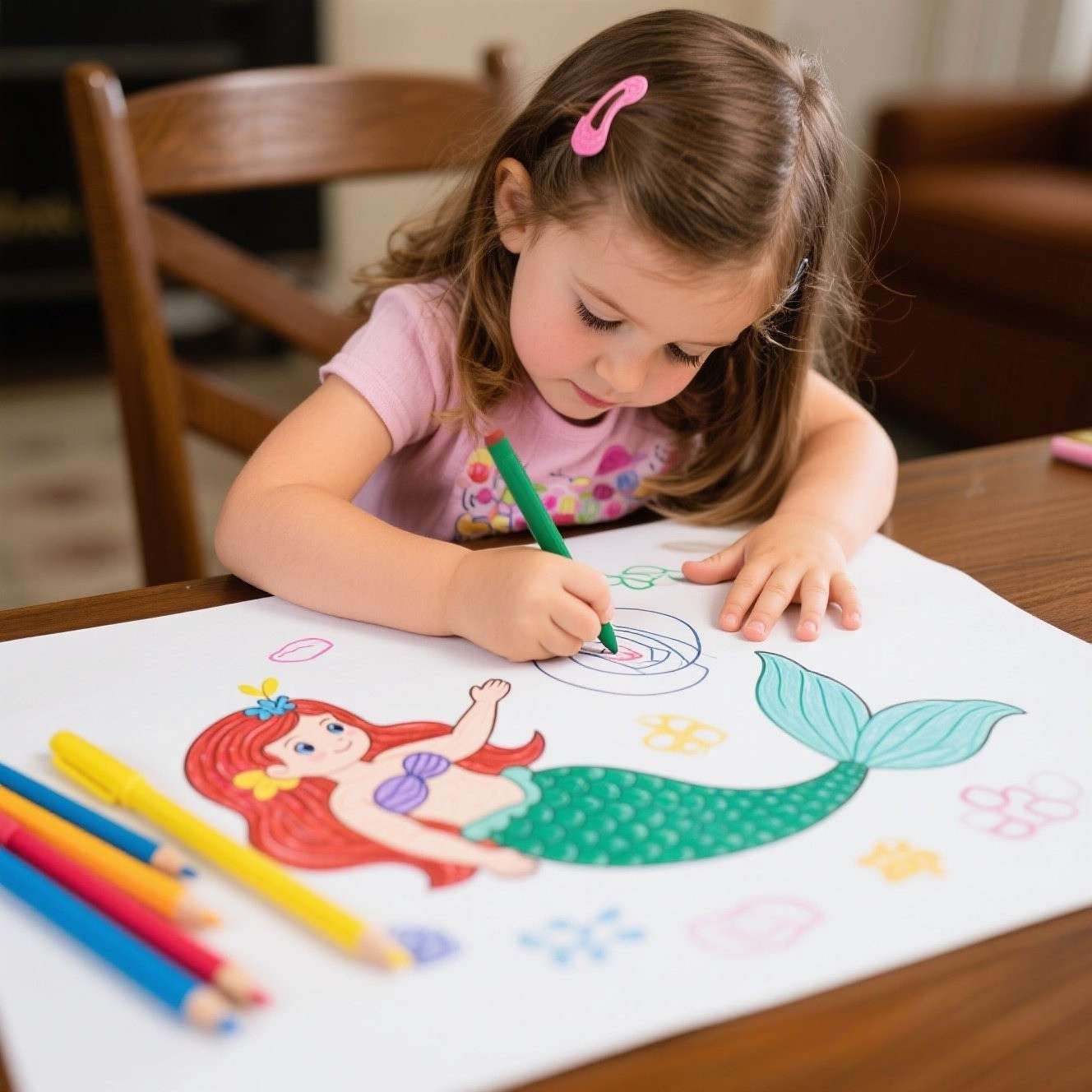 🧜‍♀️ Splash into Creativity: Free Mermaid Coloring Sheets for Kids