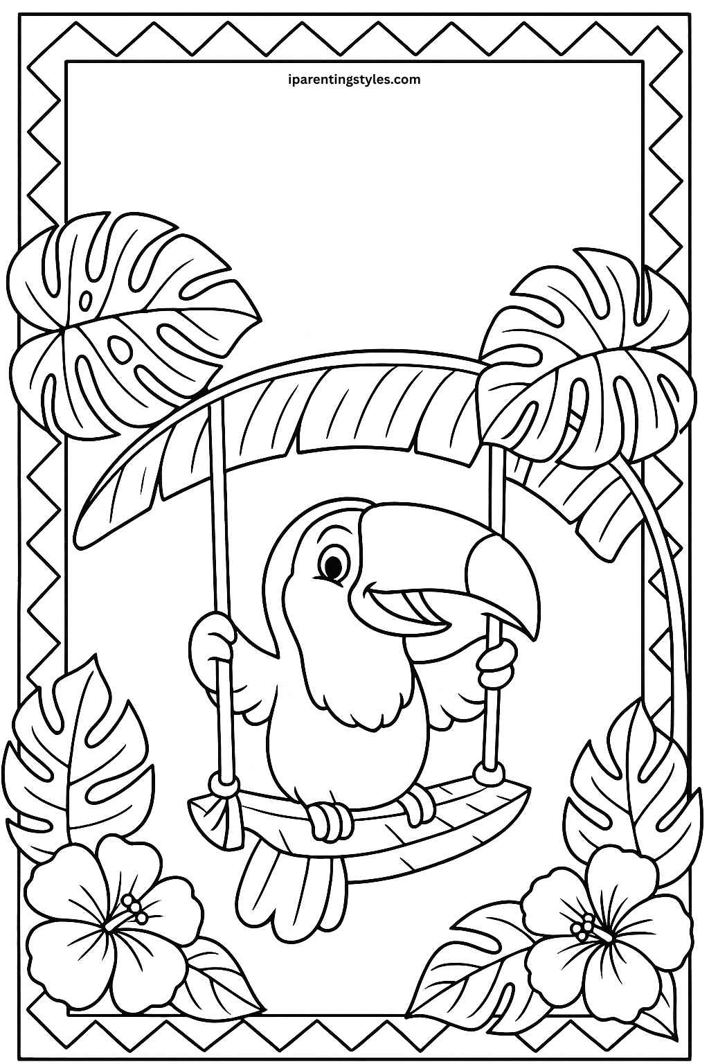 🐦 Whimsical Bird Coloring Sheet Collection 🖍️ "Page 6"