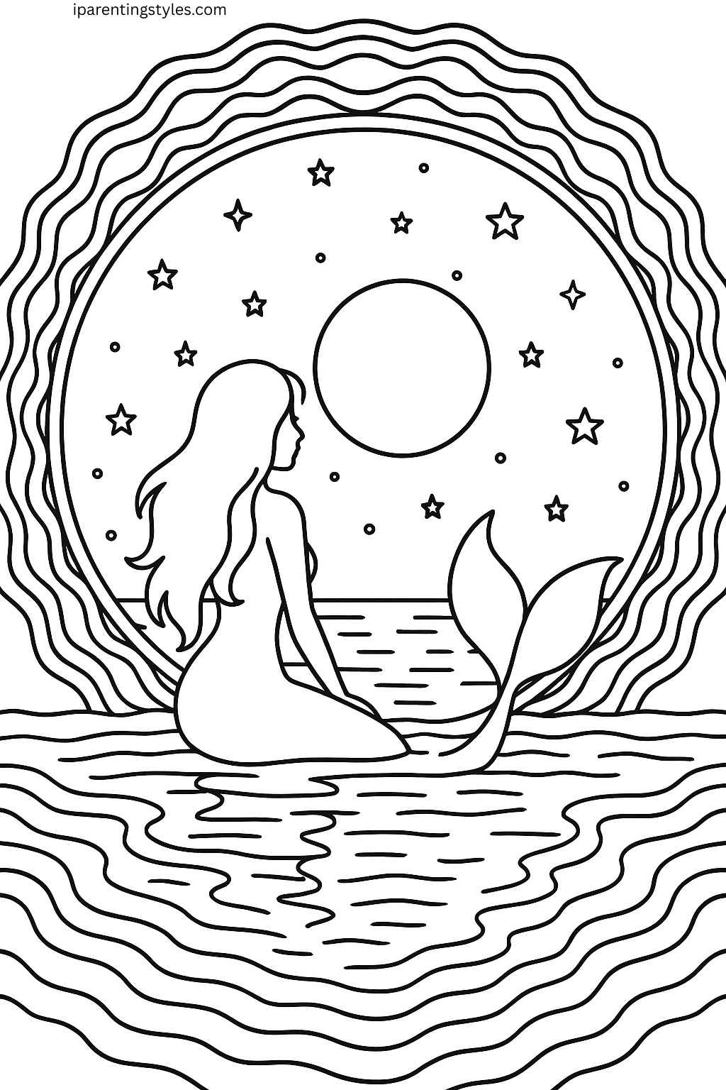 Mermaid Coloring Sheets: Dive Into Creative Fun for Kids "Page 6"