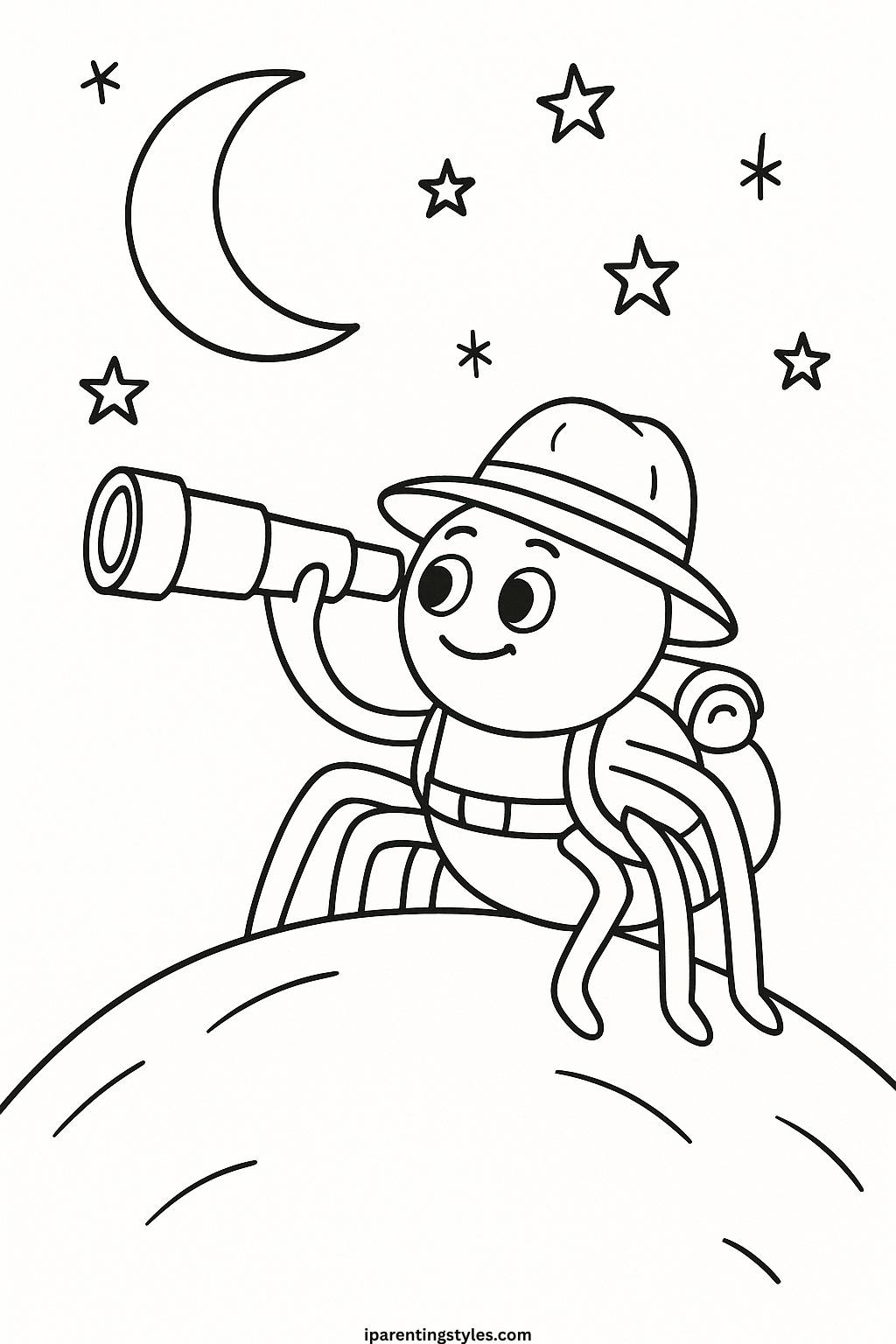 🕷️ Playful Spider Coloring Sheet Collection for Creative Minds "Sheet 6"
